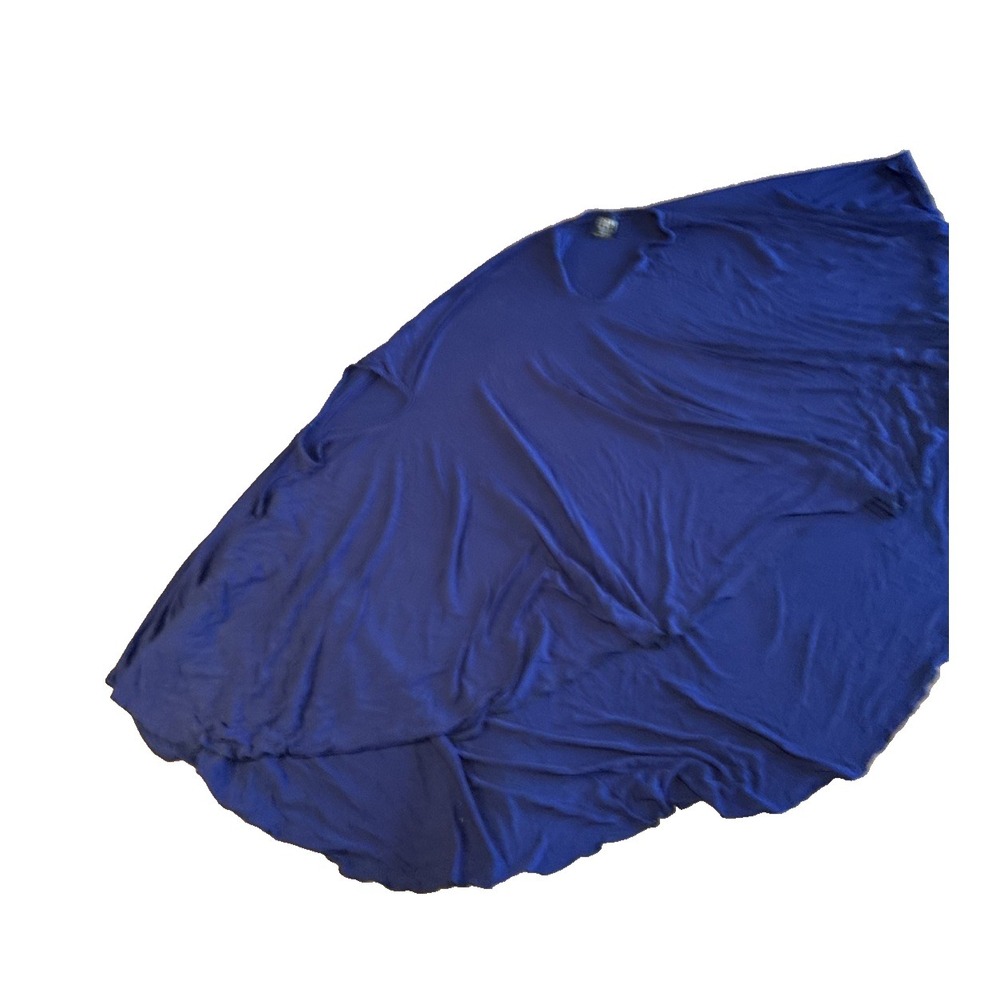 Women's Top Asymmetrical Poncho Blue One Size Comfy Long Convertible Shawl Top